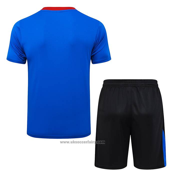 Tracksuit Paris Saint-Germain Short Sleeve 2025-2026 Blue Red - Shorts